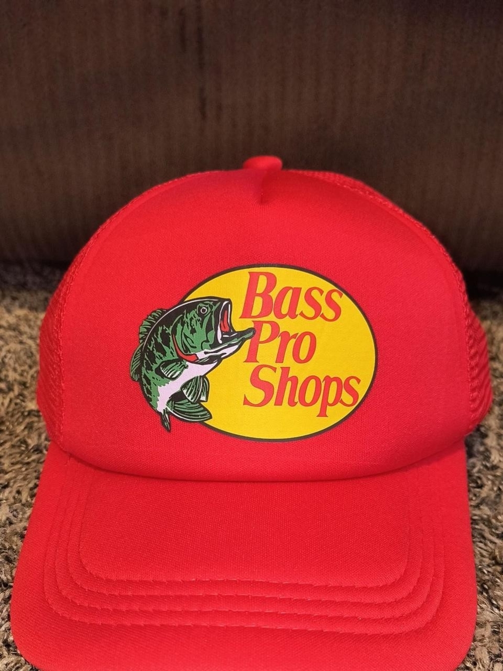 Bass Pro Shops Mesh Trucker Cap Red Like New